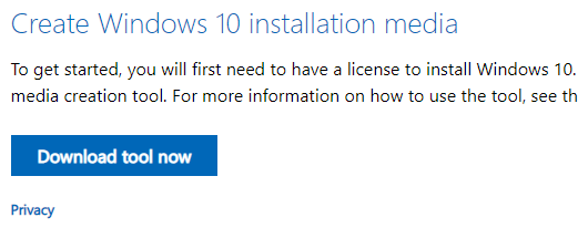 download media creation tool